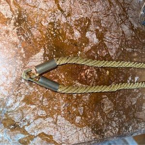Gold tone rope style belt